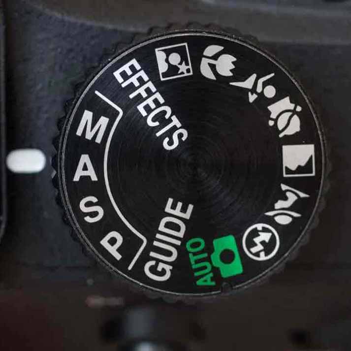 Nikon camera mode dial