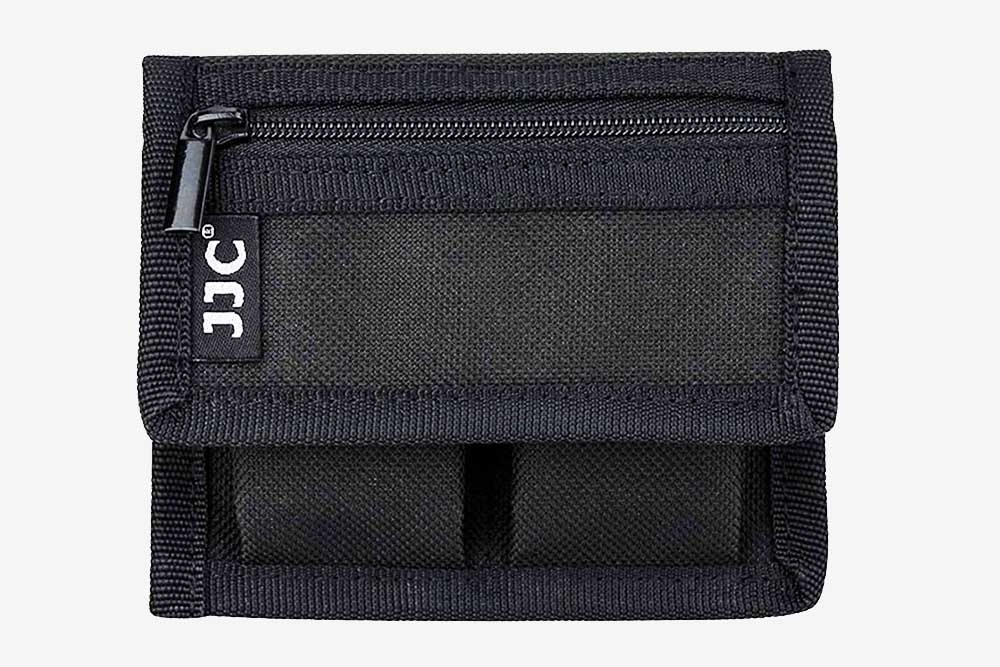 Battery pouch with memory card pocket