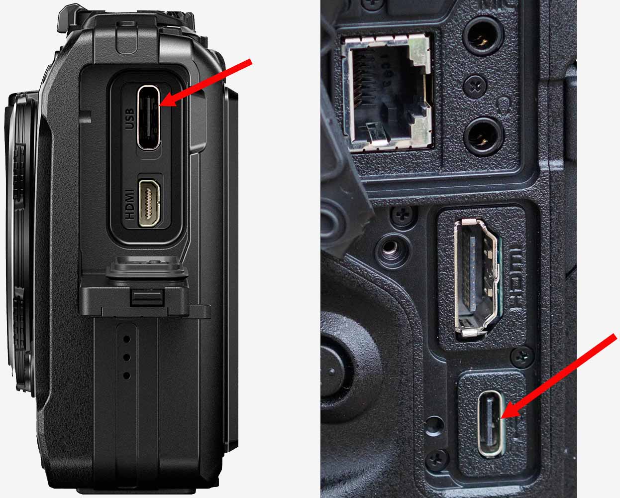 New USB-C port in an olympus camera