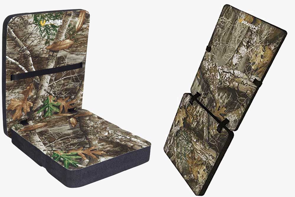 Foam rubber seat pad, seat and back design, in camouflage colour