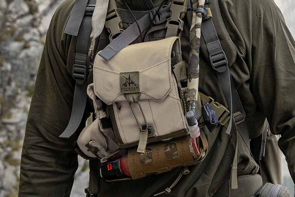 binocular harness with pouches