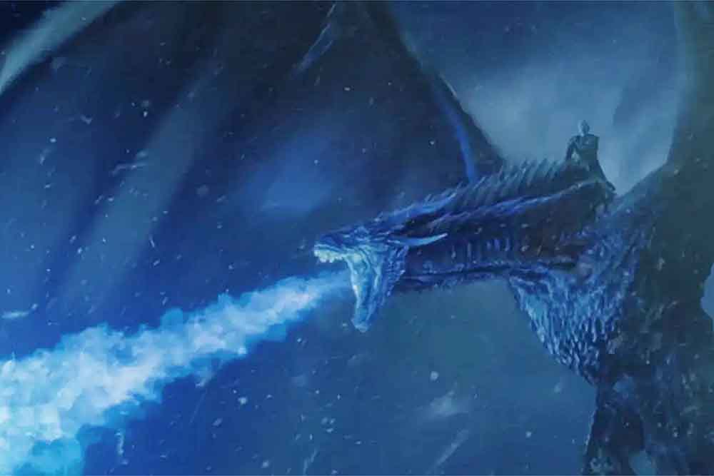 Ice breathing dragon